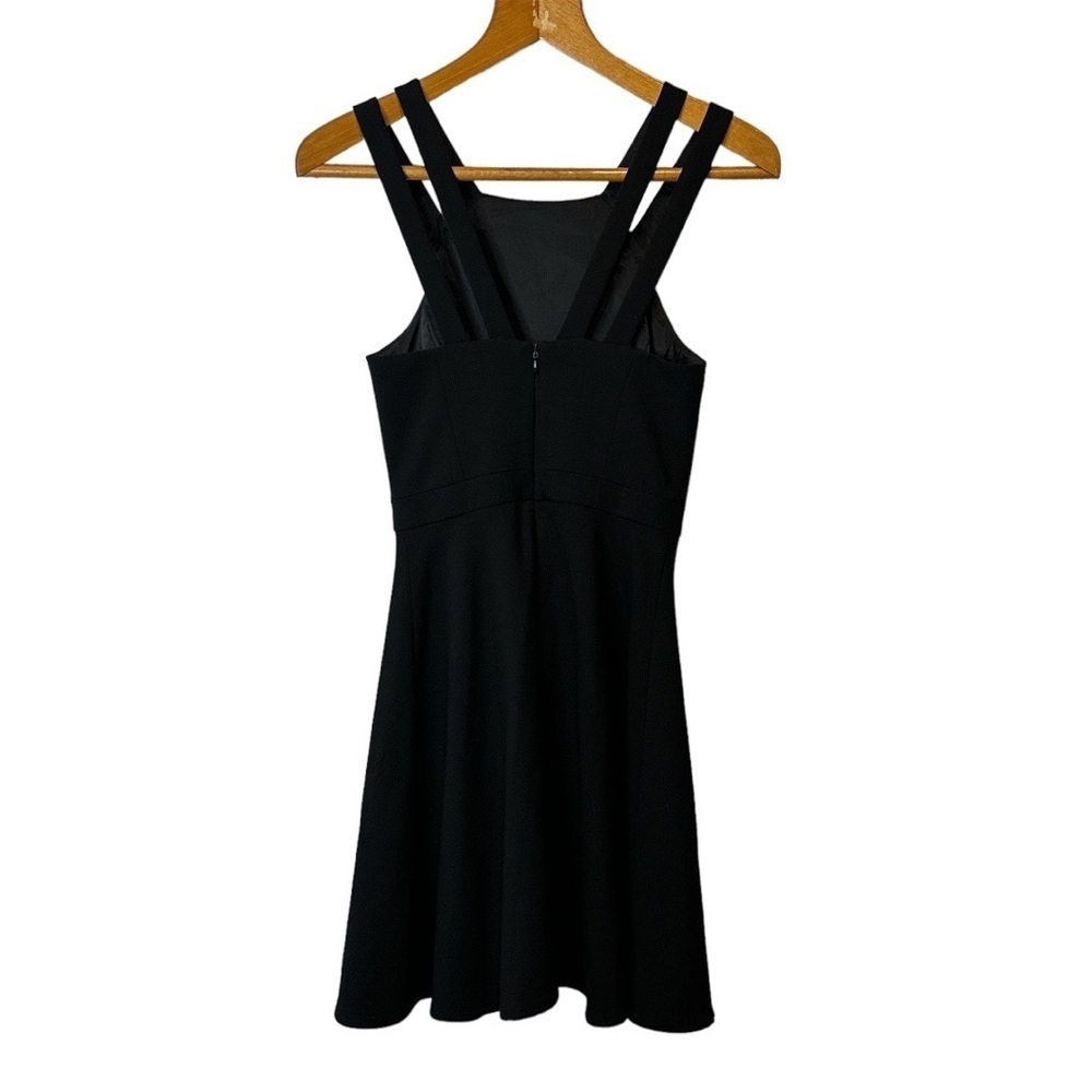 French Connection Black Double Strap A-Line Cocktail Party Dress—Size 0